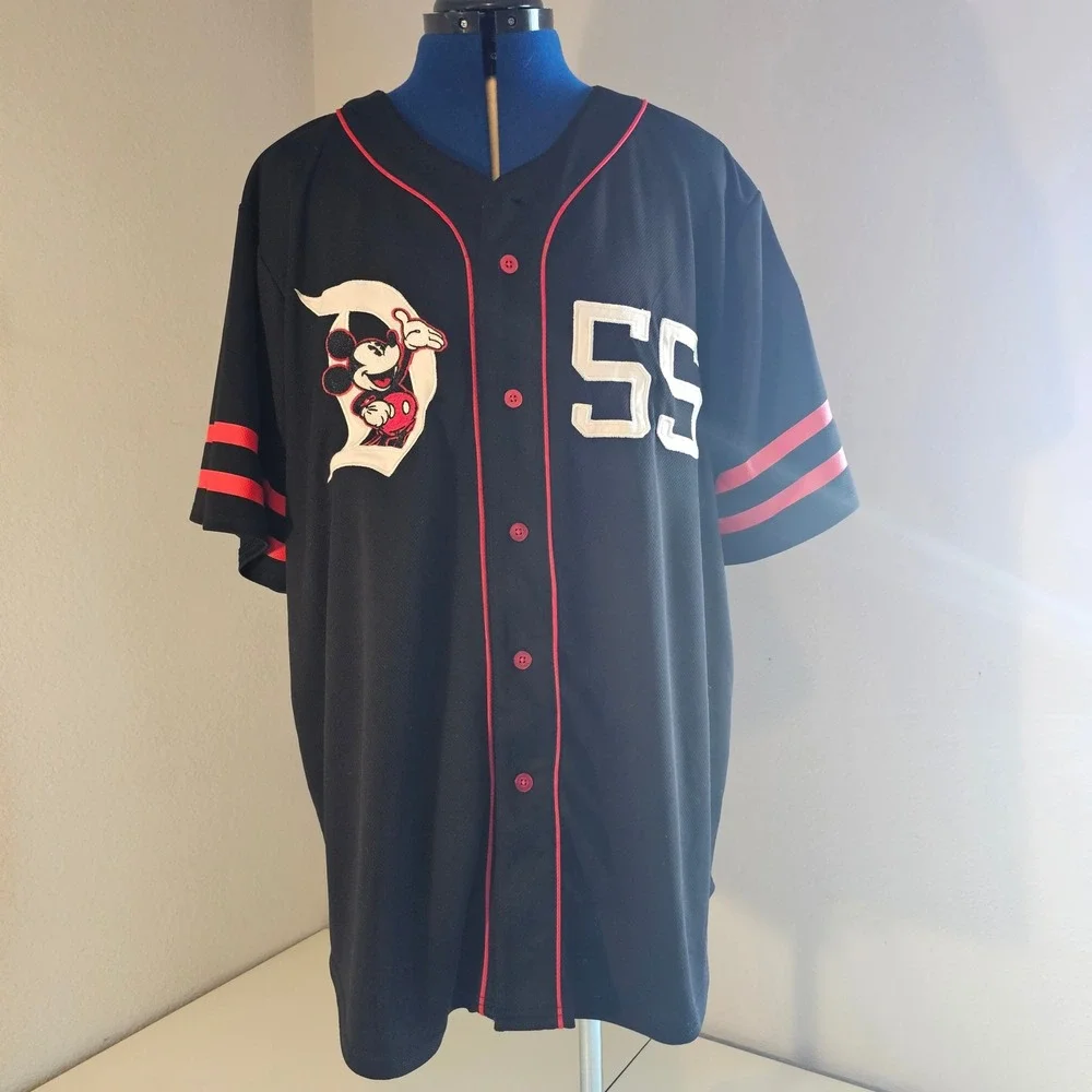Disney Parks adult large, short sleeve, Mickey Disneyland baseball jersey